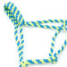 Jeffers Braided Mule Tape Halter with 10' Lead for Horses - JEF11Q - Turquoise & Lime Green - Full - 37