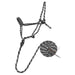 Jeffers Braided Mule Tape Halter with 10' Lead for Horses - JEF11U - Black & Grey - Full - 47