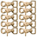 Jeffers Brass Trigger Snap with Square Swivel Eye - IAAF-10 - 5/8" x 2 - 1/2" - 10 Pack - 8