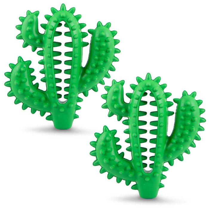 Jeffers Cactus Natural Rubber Dental Chew Toy for Dogs for Healthy Chewing Habits - I7QG-2 - Green - Medium - 2 - 14
