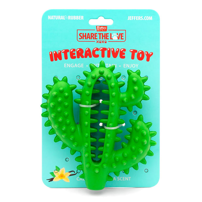 Jeffers Cactus Natural Rubber Dental Chew Toy for Dogs for Healthy Chewing Habits - I7QG - Green - Medium - 1 - 7