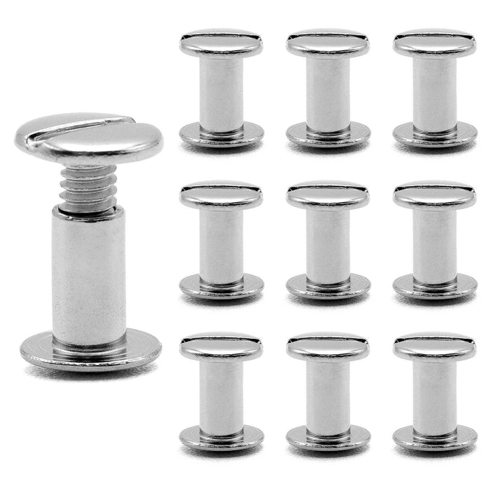 Jeffers Chicago Screws for Leather & Tack, 10 Pack - IACT - 3/8" - 10 pk - 4
