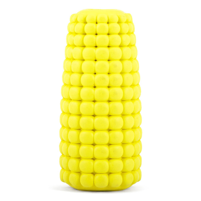 Jeffers Corn Cob Natural Rubber Stuffable Treat Dispenser Dog Dental Chew Toy - I7QW - Yellow - Medium - 1 - 9