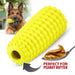 Jeffers Corn Cob Natural Rubber Stuffable Treat Dispenser Dog Dental Chew Toy - I7QW - Yellow - Medium - 1 - 1
