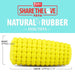 Jeffers Corn Cob Natural Rubber Stuffable Treat Dispenser Dog Dental Chew Toy - I7QW - Yellow - Medium - 1 - 4
