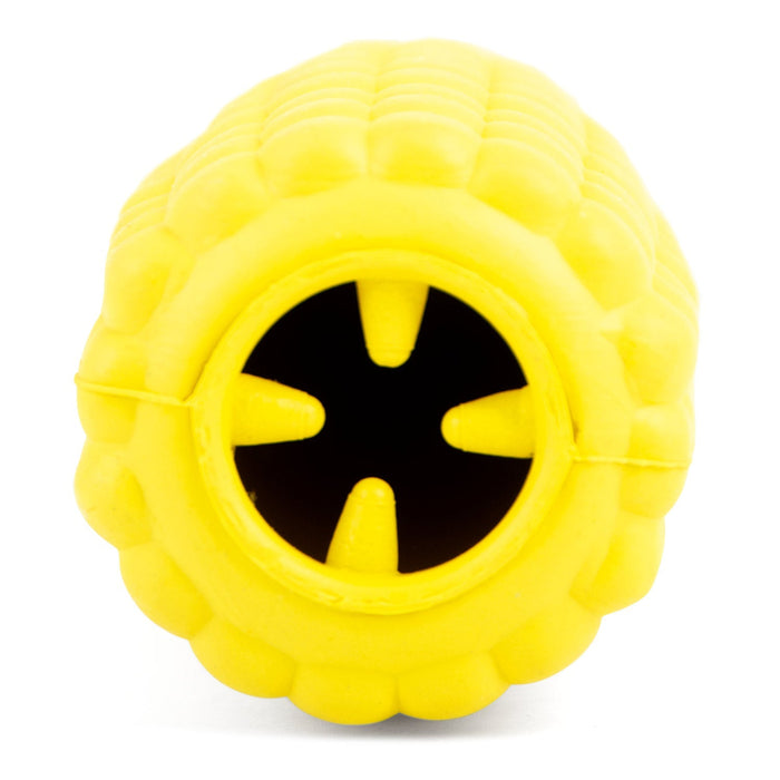 Jeffers Corn Cob Natural Rubber Treat Dispensing Dog Chew Toy with Dental Benefits - I7QC - Yellow - Medium - 1 - 9