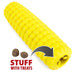 Jeffers Corn Cob Natural Rubber Treat Dispensing Dog Chew Toy with Dental Benefits - I7QC - Yellow - Medium - 1 - 1