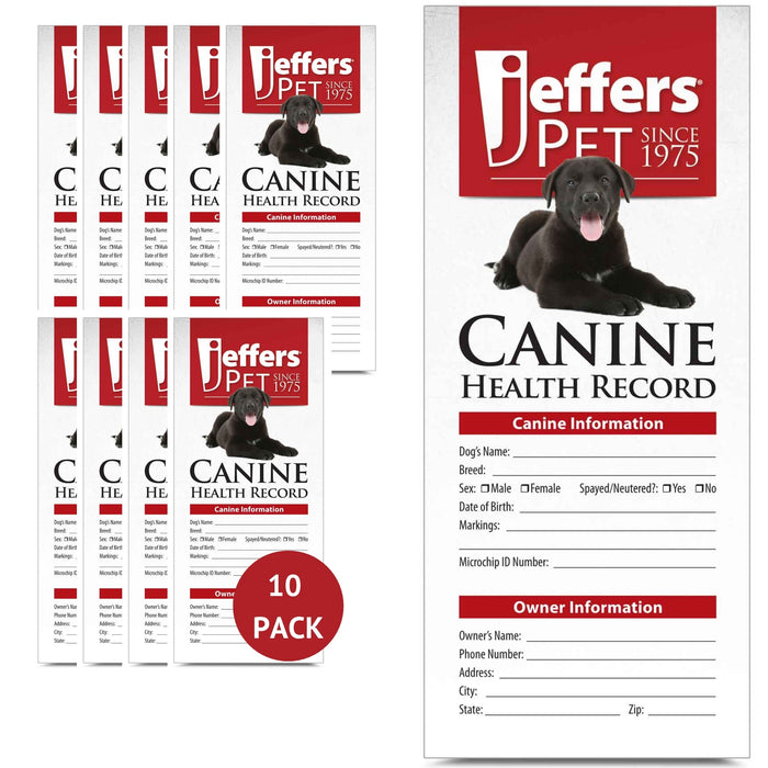 Jeffers Dog Health Record - JVD1-10 - 10 Pack - 2