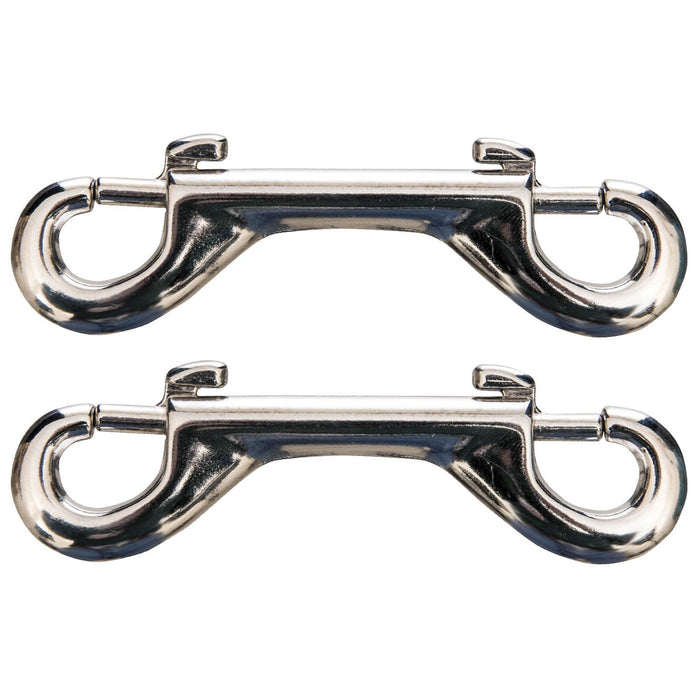 Jeffers Double End Bolt Snaps - IABL-2 - Nickel - plated - 4" - 2 Pack - 7