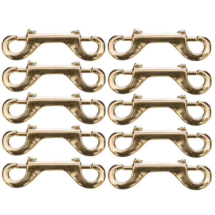 Jeffers Double End Bolt Snaps - IABM-10 - Solid Brass - 4" - 10 Pack - 14