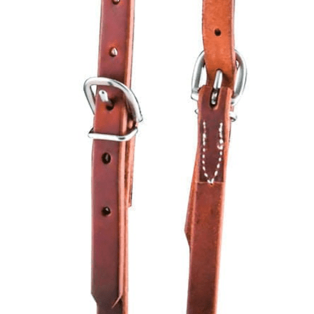 Jeffers "Dr. J" Harness Leather Amish Sliding Ear Headstall with Stainless Steel Hardware - MI1AA - 4