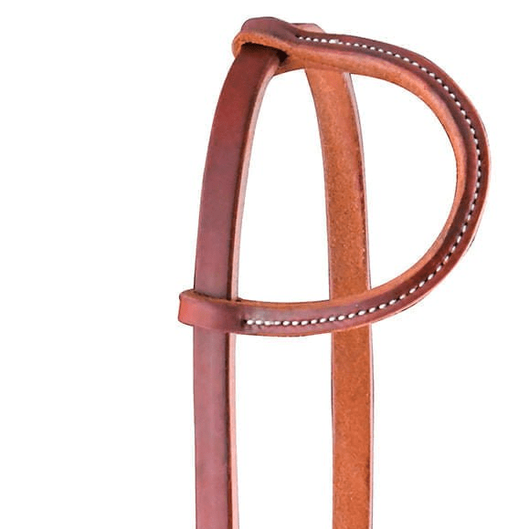 Jeffers "Dr. J" Harness Leather Amish Sliding Ear Headstall with Stainless Steel Hardware - MI1AA - 2