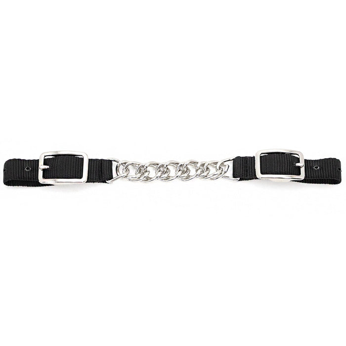 Jeffers Equine Nylon Curb Strap with Single Chain - SSZ1 - Black - 2