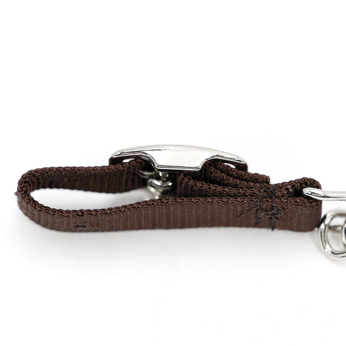 Jeffers Equine Nylon Curb Strap with Single Chain - SSZ2 - Brown - 8