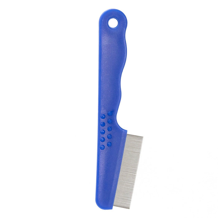 Jeffers Ergo Grip Flea Combs for Pets with Plastic Handle - UWF1 - Single Row - Blue - 1 ct - 2