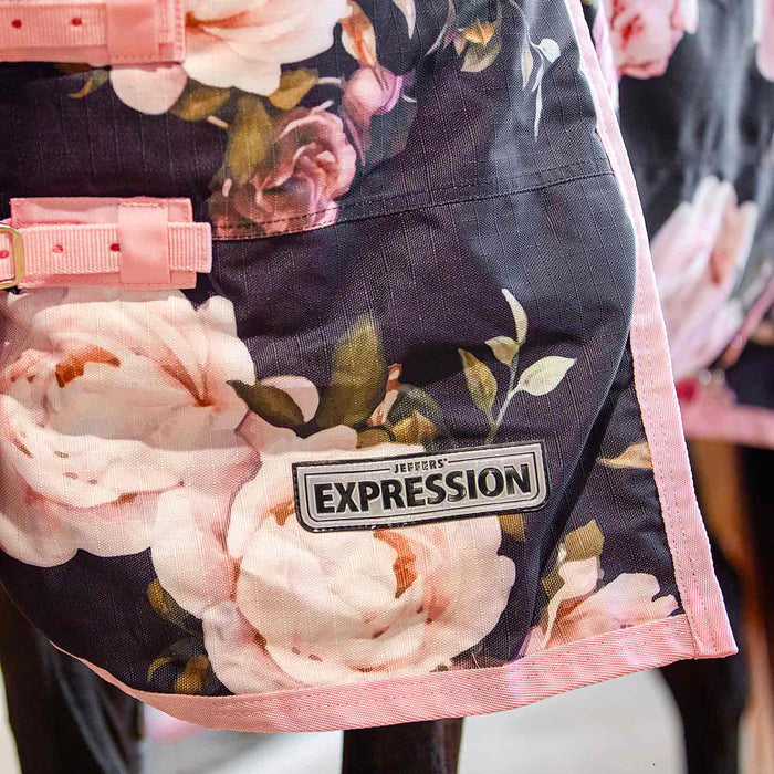 Jeffers Expression 1200 Denier Standard Neck Turnout Horse Blanket, 240 Gram - JEF2EH - Rose Garden - 66" - 7