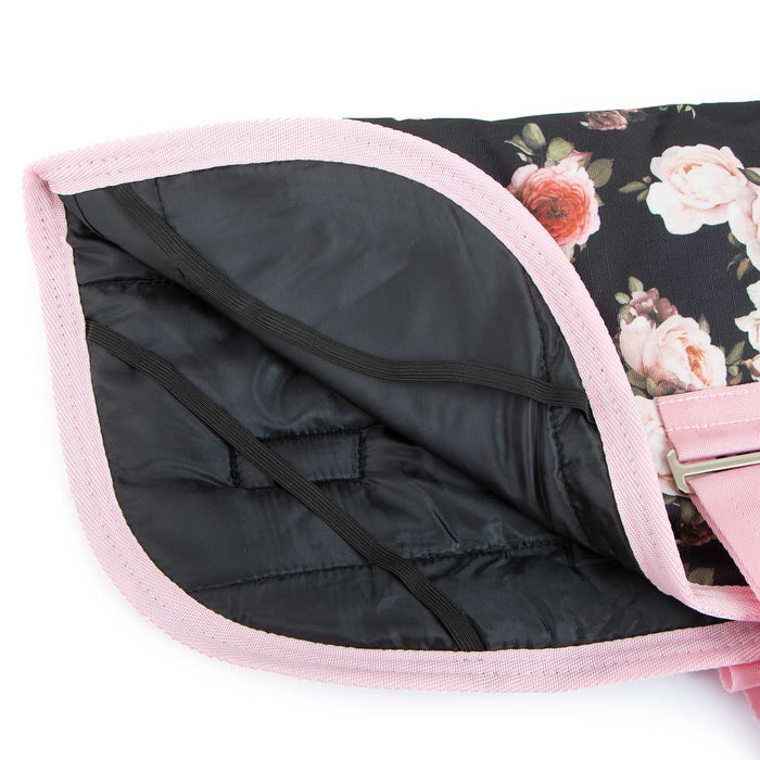 Jeffers Expression 600D Waterproof Ripstop Dog Coat, 240 Gram - JEF2HK - Rose Garden - 16" - 21