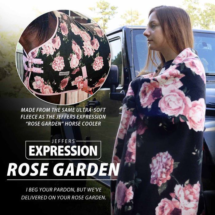 Jeffers Expression Oversized Fleece Throw Blanket, 60" x 84" - JEF2KN - Rose Garden - 18