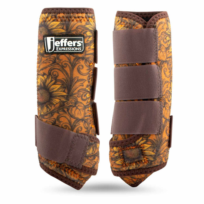 Jeffers Expression Protective Boots for Horses - JEF2X5 - Bloomin' Toolin' - Small - 2 ct - 8