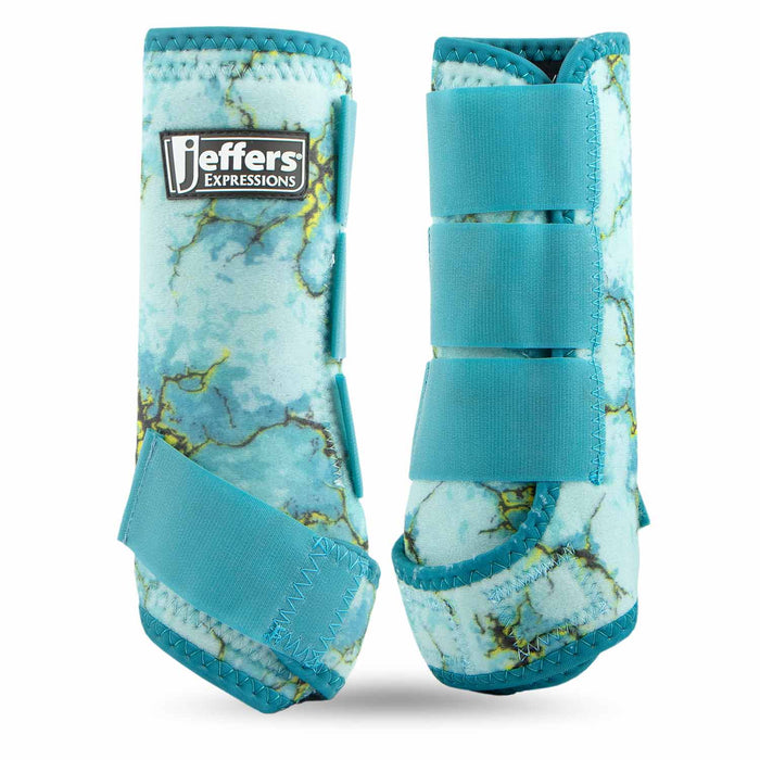 Jeffers Expression Protective Boots for Horses - JEF2X8 - Bisbee Blue - Small - 2 ct - 7