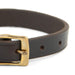 Jeffers Flat Latigo Leather Dog Collar with Brass Hardware - 8M02 - 9" - 5/8" W - 5