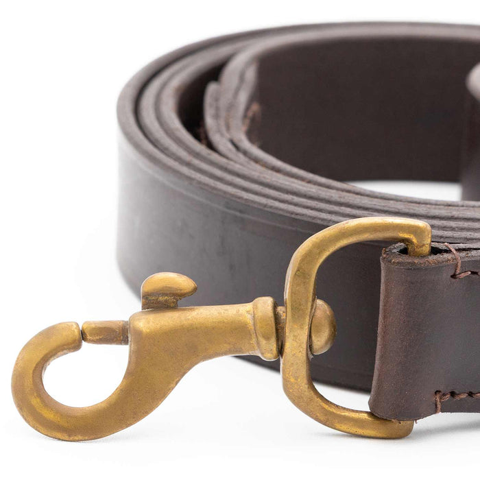 Jeffers Flat Leather Dog Leash with Hand Strap Handle, 6'L - 8M0E - 3/4"W x 6'L - 5