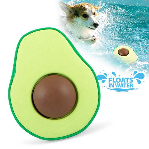 Jeffers Floating Natural Rubber Dog Chew Toy with Vanilla Scent for Dental Health and Water Play - I7RP - Avocado - Medium - 1 - 1