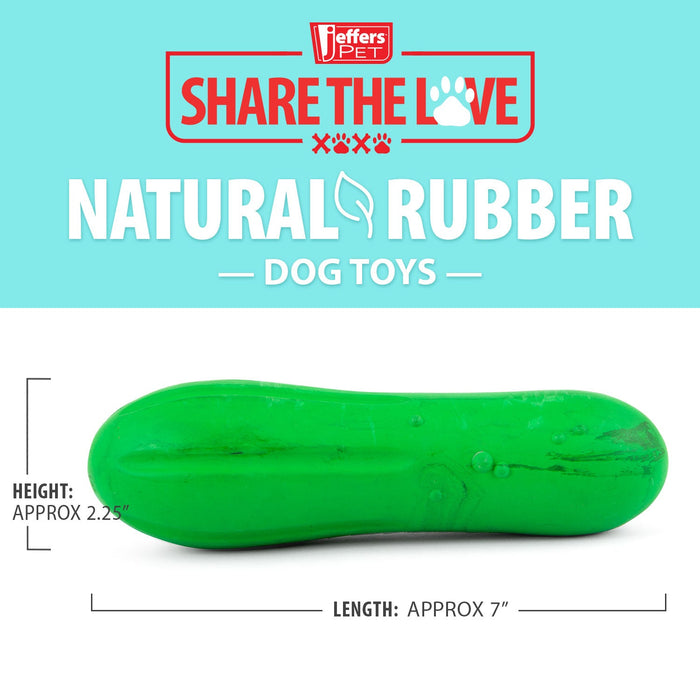 Jeffers Floating Natural Rubber Dog Chew Toy with Vanilla Scent for Dental Health and Water Play - I7RQ - Cucumber - Medium - 1 - 15