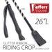 Jeffers Glitter Ribbon 26 Inch Riding Crop - IA7G - Black - 11