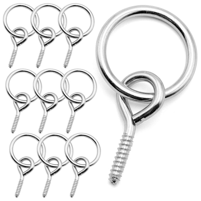 Jeffers Hitching Ring with Eye Screw Hook, 10 ct - IACX - 1