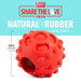 Jeffers Hollow Red Knobby Ball Natural Rubber Dental Treat Dispensing Dog Chew Toy - I7Q1 - Red - Medium - 1 - 4