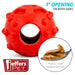 Jeffers Hollow Red Knobby Ball Natural Rubber Dental Treat Dispensing Dog Chew Toy - I7Q1 - Red - Medium - 1 - 3