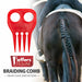 Jeffers Horse Braiding Comb – Durable Plastic Mane Braiding and Banding Tool - IACB - Assorted - 4