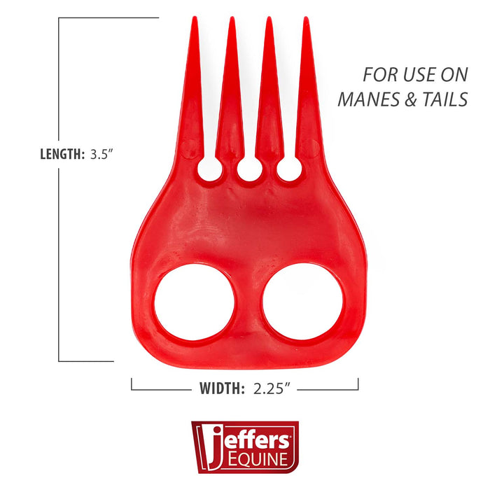 Jeffers Horse Braiding Comb – Durable Plastic Mane Braiding and Banding Tool - IACB - Assorted - 3