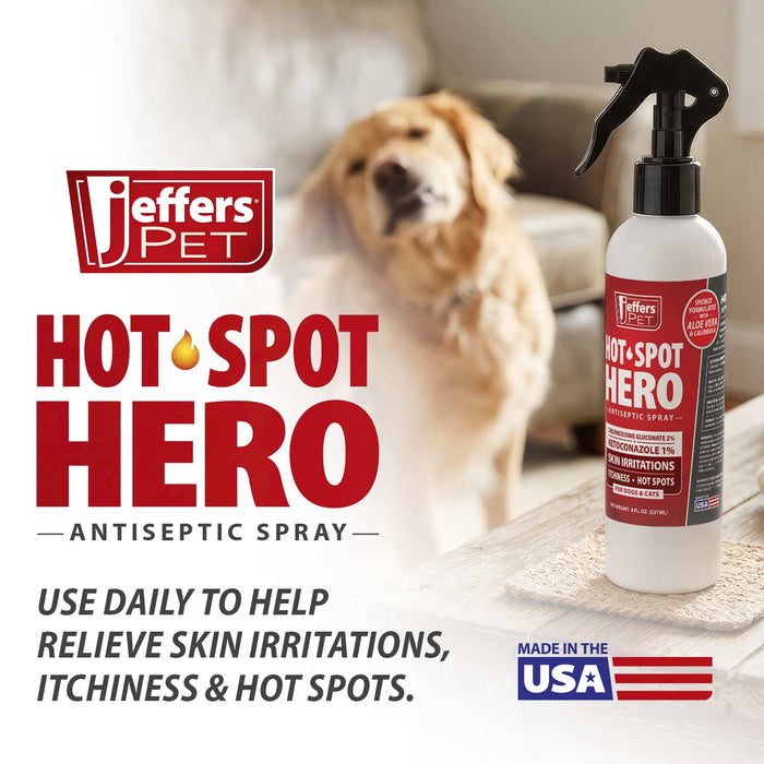 Jeffers Hot Spot Hero Antiseptic Spray for Dogs, Cats and Horses, 8 oz - JEF2Z4 - 8 oz - 2
