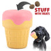 Jeffers Ice Cream Cone Natural Rubber Stuffable Treat Dispensing Dental Dog Chew Toy - I7QQ - Multi - Small - 1 - 1