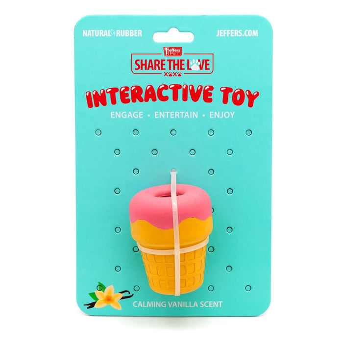 Jeffers Ice Cream Cone Natural Rubber Stuffable Treat Dispensing Dental Dog Chew Toy - I7QQ - Multi - Small - 1 - 9