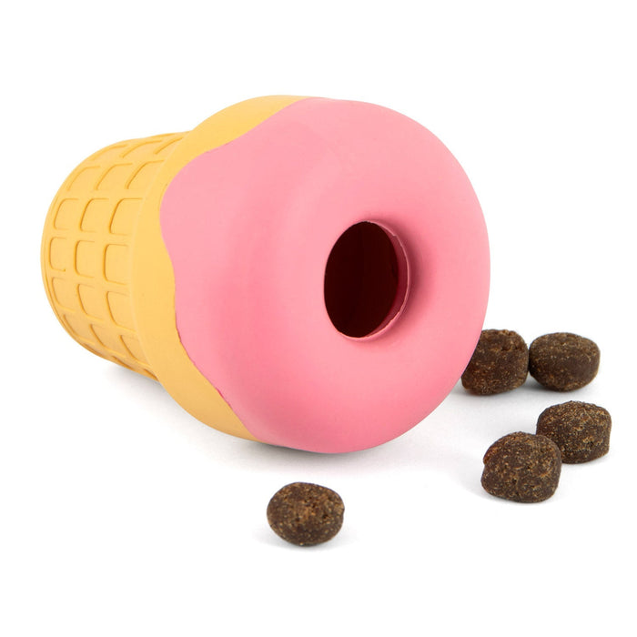 Jeffers Ice Cream Cone Natural Rubber Stuffable Treat Dispensing Dental Dog Chew Toy - I7QQ - Multi - Small - 1 - 11