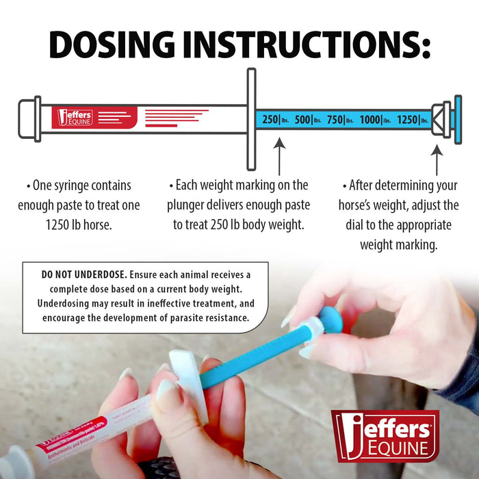 Jeffers IverPro 2 Pack Horse Dewormer Paste with Probiotic Gel, Ivermectin 1.87% Equine Parasite Control & Digestive Support - JEF2A1-KIT - 2 Pack - 6