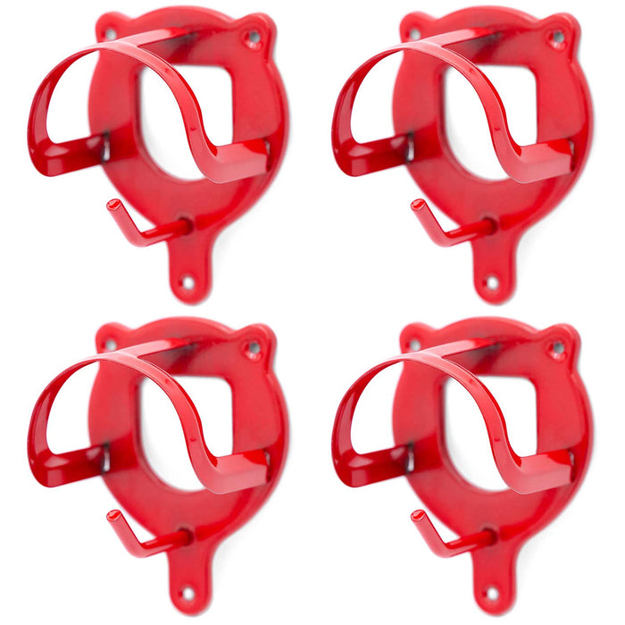 Jeffers Metal Horse Bridle Storage Bracket - IAH4-4 - Red - 4 - 20