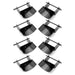 Jeffers Metal Horse Jump Cups, Pair - IAB9-4 - 4 Pack - 8 Pcs - Black - 10
