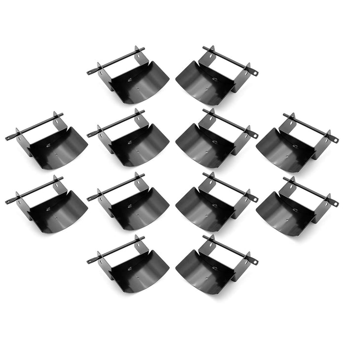 Jeffers Metal Horse Jump Cups, Pair - IAB9-6 - 6 Pack - 12 Pcs - Black - 11