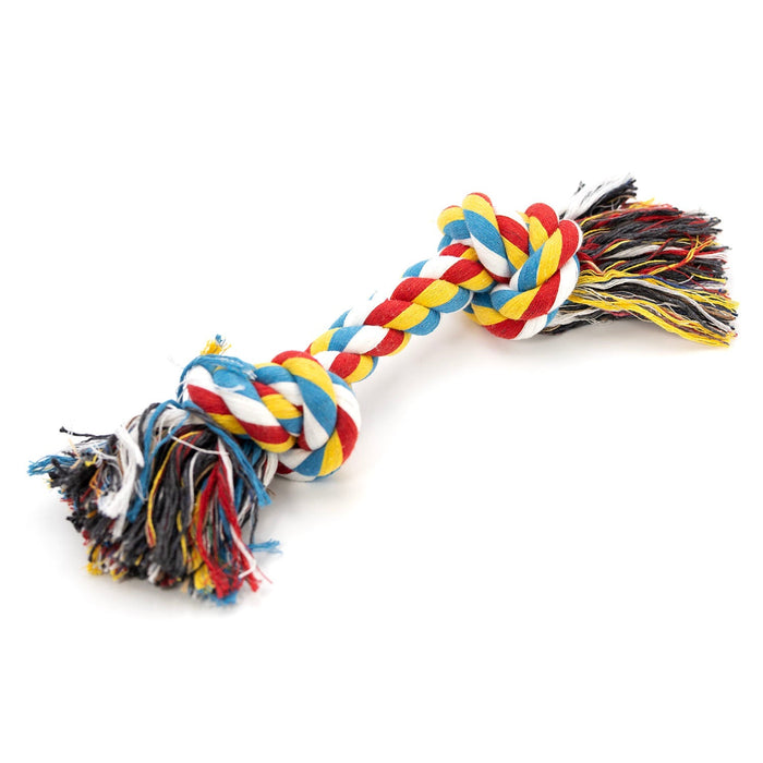 Jeffers Multi - Colored Braided Rope Bone Tug Toy for Dogs - I7RE - 10" L - 1 ct - 1
