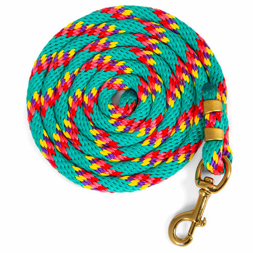 Jeffers Neon Poly Lead Rope with Bolt Snap, 8' - XQEB - Turquoise - 1 - 1