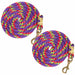 Jeffers Neon Poly Lead Rope with Bolt Snap, 8' - XQEC-2 - Purple - 2 - 24