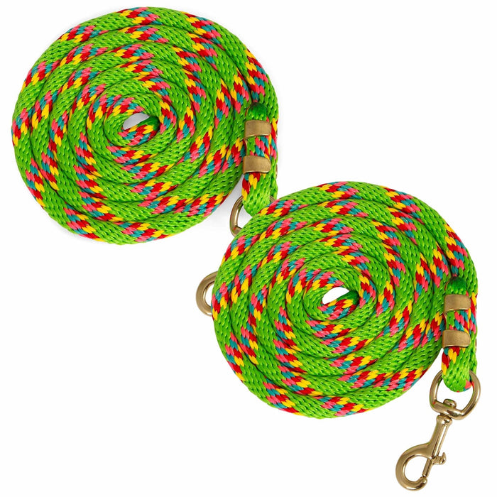 Jeffers Neon Poly Lead Rope with Bolt Snap, 8' - XQEE-2 - Light Green - 2 - 26