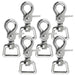 Jeffers Nickel - Plated Die Cast Trigger Snap (Scissor Snap) with Swivel Square Eye - IAC8-6 - 5/8" - 6 Pack - 7
