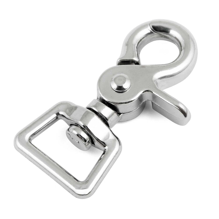 Jeffers Nickel - Plated Die Cast Trigger Snap (Scissor Snap) with Swivel Square Eye - IAC9 - 3/4" - Single - 4