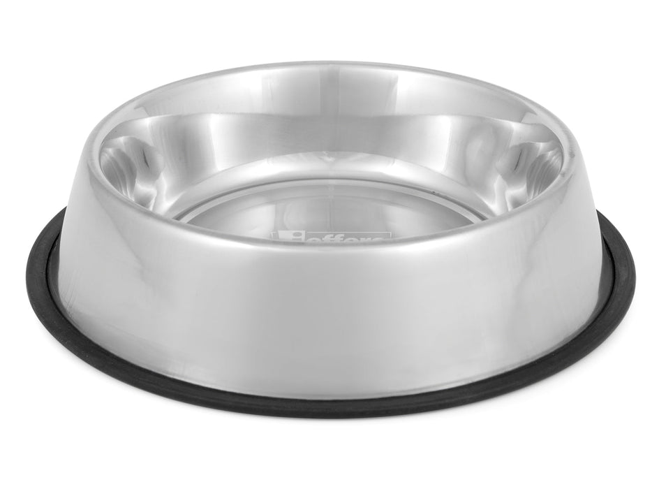 Jeffers No - Skid/No - Tip Stainless Steel Pet Bowls - G3N3 - 2 quart - 18