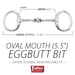 Jeffers Oval Mouth Eggbutt Horse Bit - A8M4 - 5.5 in - 8